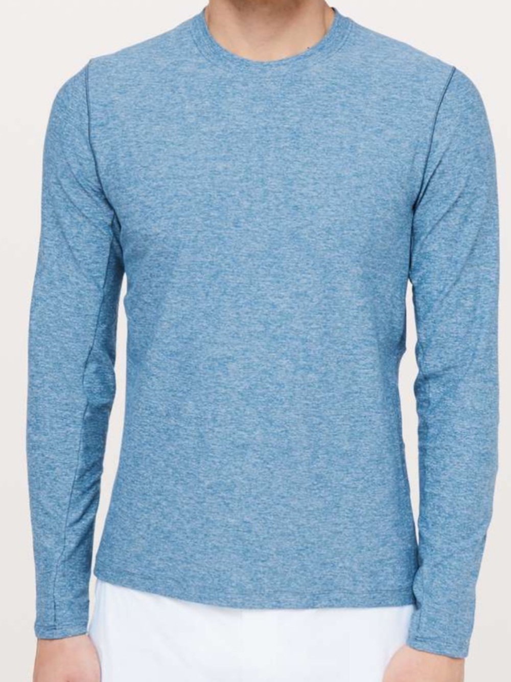 Lululemon Surge Warm Mens Long-Sleeve Crew Neck Shirt - Blue